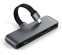 SATECHI Hub USB C Mobile SD Pro in Alluminio con Ricarica USB-C PD 60W, HDMI 4K, USB 3.0, Lettore Micro/SD, Jack 3.5mm, per iPad Air & Pro M1 M2 e altro - Grigio Siderale