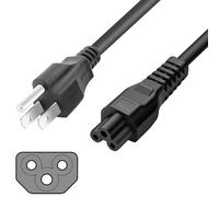 SatelliteSale Cavo di alimentazione universale per computer resistente maschio NEMA 5-15P a femmina IEC C5 o C13/C14 cavo in PVC nero (6 piedi, tipo C5)
