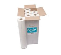Saten cv5982025 Rotolo Lettino, Cellulosa Vergine, 0, 59 x 63 M, 2 strati, Lisa, bianca, 6 rotoli por scatola), Bianco