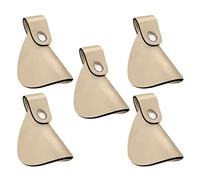 Saterkali Protezione nasale in pelle e cotone, leggera, resistente, per ciclismo, pesca, escursionismo, protezione solare UV, beige, 5 pezzi