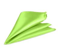 Satin fazzoletto per uomini - Italiano quadrato tasca fazzoletto per matrimoni, ballo e feste - Morbido Poliestere Velo per speciali e vestito occasioni - Elegante accessorio con solido colore unita modello Verde verde limone