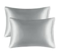 Satin Federa 2 pz Seta e Morbido Cuscino Custodie con Zip Chiusura