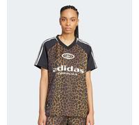 adidas Originals - Maglia da calcio con stampa leopardata-Multicolore XS