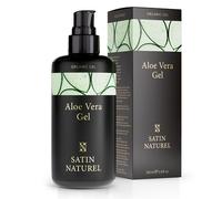 Gel Aloe Vera Puro con Acido Ialuronico 200ml, Doposole Intensivo Contro le Scottature Gel Rigenerante - Crema Doposole corpo con Aloe Vera Gel Puro - Vegan Skin care Satin Naturel