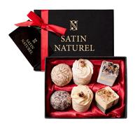 Satin Naturel Cofanetto 6 Bombe da Bagno BIO Lussuose Vegan Regalo Benessere per