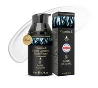 Gel Contorno Occhi Uomo 30 ml - Crema Viso Antirughe - Vitamina E + Acido Ialuronico - per Occhiaie - Satin Naturel