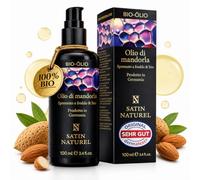 Olio di Mandorle Dolci 100% Puro + Spremuto a Freddo 100ml | Olio Corpo Smagliature Gravidanza| Olio capelli | Olio Massaggio |Olio struccante vico e occhi| Olio cuticole unghie| Satin Naturel