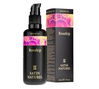 Olio di Rosa Mosqueta 100% Puro 50ml + Spremuto a Freddo| Olio Corpo, Viso, Capelli| Crema Corpo Idratante Rico en Vitamina C + Retinolo + Vitamina E + Omega 3| Smagliature Gravidanza | Satin Naturel