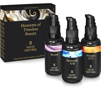 Satin Naturel | Set Siero Viso - Acido ialuronico Viso + Siero Vitamina C + Reti