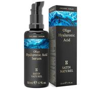 Siero Acido Ialuronico Viso 50ml Siero Viso Acido Ialuronico con Aloe Vera per Pelli Sensibili, Siero Viso Antirughe Siero Idratante Viso - Hyaluronic Acid Serum Booster di Collagene - Satin Naturel