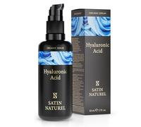 Siero Acido Ialuronico Viso 50ml, Siero Viso Acido Ialuronico Puro con Aloe Vera per Pelli Sensibili - Siero Viso Antirughe - Siero Idratante Viso Vegano - Hyaluronic Acid Serum - Satin Naturel