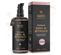 Retinolo Viso con Acido Ialuronico Viso e Niacinamide 100ml, Siero Viso Antirughe con Aloe Vera Bio per Pelli Sensibili, Siero Retinolo Viso - Retinol Serum - Siero Antirughe Viso Donna Satin Naturel