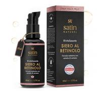 Retinolo Viso con Acido Ialuronico Viso e Niacinamide 50ml, Siero Viso Antirughe con Aloe Vera Bio per Pelli Sensibili, Siero Retinolo Viso - Retinol Serum - Siero Antirughe Viso Donna Satin Naturel