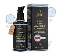 Siero Acido Ialuronico Viso 50ml, Siero Viso Acido Ialuronico Puro con Aloe Vera per Pelli Sensibili - Siero Viso Antirughe - Siero Idratante Viso Vegano - Hyaluronic Acid Serum - Satin Naturel