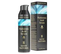 Satin Naturel Siero all'acido ialuronico per Uomo 75 ml - Siero giorno e notte con aloe vera e spirulina - Crema all'acido ialuronico per il viso - Crema viso anti-età - Cura della pelle per uomo