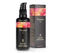Siero Vitamina C + Acido Ialuronico Viso 50ml, Siero Viso con Aloe Vera per Pelli Sensibili, Siero Antimacchia Viso SIero Viso Antirughe Vitamina C Siero Viso e Acido Ialuronico Puro - Satin Naturel