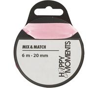 Satin Ribbon, W: 20 mm, rose, 6m