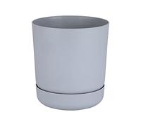 Satina - Vaso da fiori con piattini, supporto per interni (Ø 25 cm, acciaio)