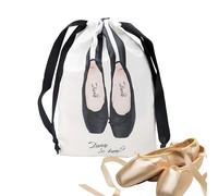Satinato Dust-Proof Ballet Accessories Washable Lightweight Organizer Pouches | Scarpe Dust Bags,Drawstring Satin Dance Shoe Pouch Bag for Dancers Birthday Girls Women, multicolore, Black,