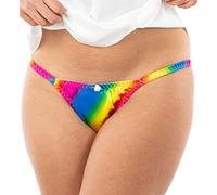 Satini Bella Mutandine in Raso Bikini Sottogonna (Arcobaleno, XXL)