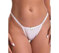 Satini Bella Mutandine in Raso Bikini Sottogonna (Bianco, L)