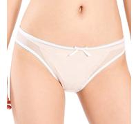 Satini Belle Mutandine Bikini in Maglia di Nylon (Bianco, L)