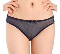 Satini Belle Mutandine Bikini in Maglia di Nylon (Blu Mezzanotte, L)