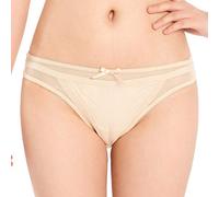 Satini Belle Mutandine Bikini in Maglia di Nylon (Colore Nudo, L)