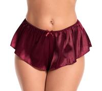 Satini Culotte Francese Raso Svasata, Rosso Vino, L