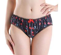 Satini Donna Belle Intimo Bikini Sottogonna Mutandine Sottogonna (Nero, 2XL)
