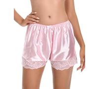 Satini Donna Belle Intimo Mutandoni Frencesi Mutandine Sottogonna (Rosa Pastello, 2XL)