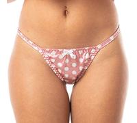 Satini Mutandine a Pois in Raso Bikini Sottogonna (A Pois - Rosa Pastello, XXL)
