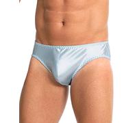 Satini Slip Uomo in Raso Copertura Classica, Azzurro Baby, M