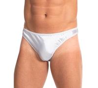 Satini Slip Uomo Raso Davanti a Pieghe, Bianco, M