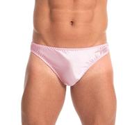Satini Slip Uomo Raso Davanti a Pieghe, Rosa Baby, M