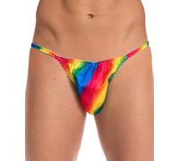 Satini Tanga Uomo in Raso Lucido, Arcobaleno, XL