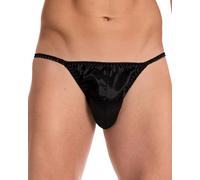 Satini Tanga Uomo in Raso Lucido, Nero, XL