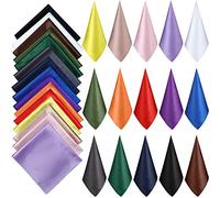 SATINIOR 15 Pezzi Sciarpa Collo Quadrato da Donna Fazzoletto da Collo Tinta Unita Misto Copricapo Sciarpa Bandana