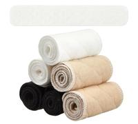 SATINIOR 6 Fodere per Reggiseno in Cotone Assorbenti Rettangolari a 3 Strati sotto Seno per Donna (Bianco, Nudo, Nero, M)