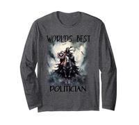 Satira di Halloween Il miglior Politico Cavallo Nero del Mondo Maglia a Manica