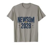 Satira Politica Gavin Newsom 2028 Patriota Americano Maglietta