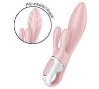 Satisfyer Air Pump Bunny 3 - vibratore gonfiabile (rosa)