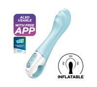 SATISFYER AIR PUMP VIBRATOR 5+ INFLATABLE G-SPOT VIBRATOR APP - BLUE