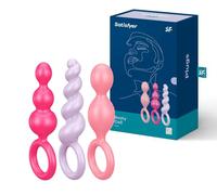 Satisfyer Booty Call kit plug anale uomo fallo indossabile set dildo in silicone