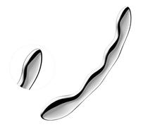 Satisfyer Cosmic Crest 2 - Dildo in acciaio ondulato (argento)