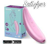 Satisfyer Curvy 3+ Air Pulse Stimulator + Vibration - APP Controlled Clit Suckin