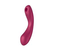 SATISFYER - CURVE TRINITY 1 AIR PULSE VIBRATION RED - TAGLIA 1, ROSSO