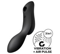 Succhia Clitoride Satisfyer Curvy Trinity 2 Nero
