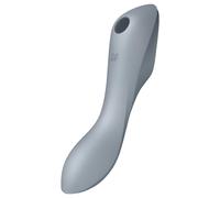 Satisfyer Curvy Trinity 3 - succhiaclitoride e vibratore 2in1 - silicone grigio