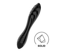 Satisfyer Dazzling Crystal 1 - Double-ended Glass Dildo (Black)